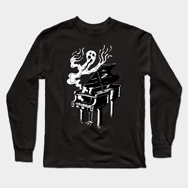 GHOST PIANO Long Sleeve T-Shirt by DOODLESKELLY